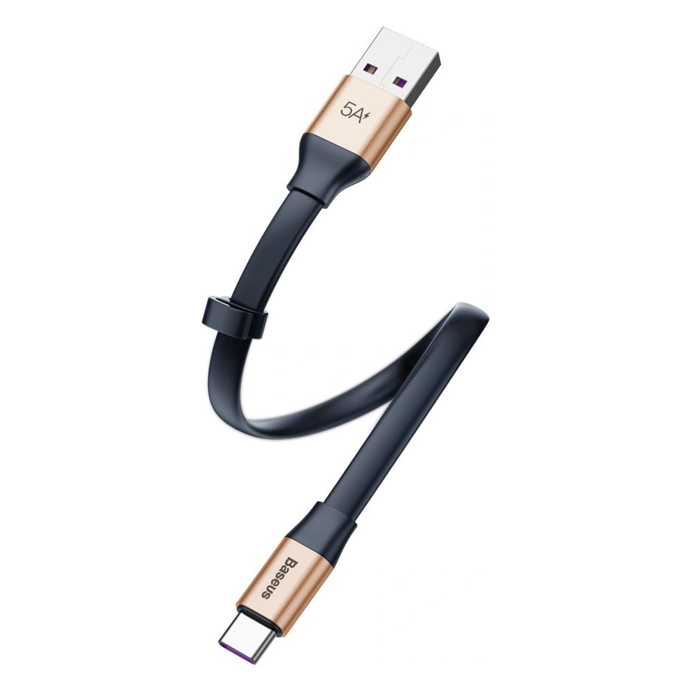 Hurtownia GSM - Baseus Simple płaski kabel przewód USB / USB Typ C SuperCharge 5A 40W Quick Charge 3.0 QC 3.0 23cm złoty (CATMBJ-BV3) - BSU2287GLD - {ean13} - Hurt