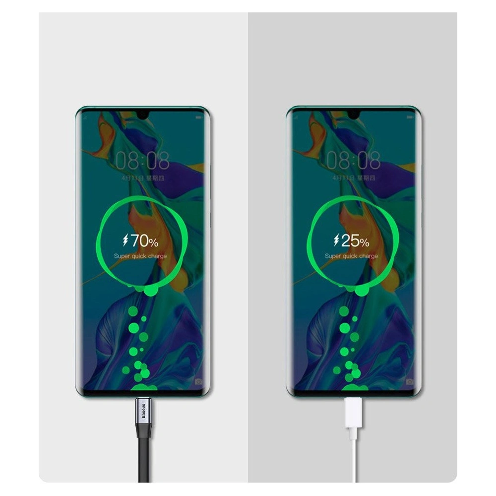 Hurtownia GSM - Baseus Simple płaski kabel przewód USB / USB Typ C SuperCharge 5A 40W Quick Charge 3.0 QC 3.0 23cm złoty (CATMBJ-BV3) - BSU2287GLD - {ean13} - Hurt