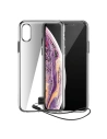 Baseus Transparent Key usztywnione etui z żelową ramką Apple iPhone XS Max czarny (WIAPIPH65-QA01)
