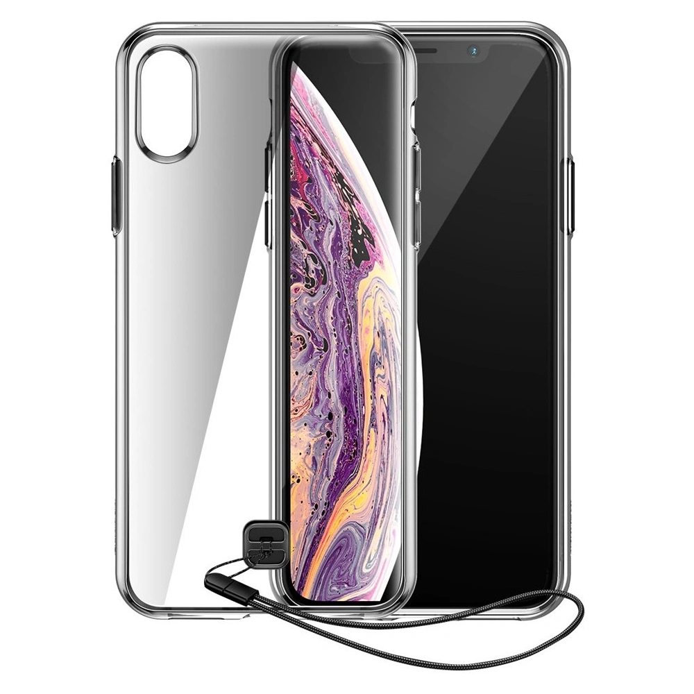 Hurtownia GSM - Baseus Transparentní klíč zpevněné pouzdro s gelovým rámem Apple iPhone XS Max černé (WIAPIPH65-QA01) - BSU2330BLK - {ean13} - Hurt