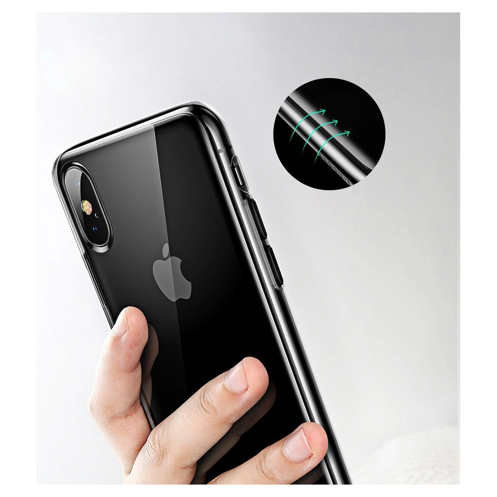 Hurtownia GSM - Baseus Transparent Key usztywnione etui z żelową ramką Apple iPhone XS Max czarny (WIAPIPH65-QA01) - BSU2330BLK - {ean13} - Hurt