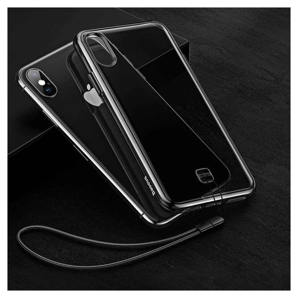 Hurtownia GSM - Baseus Transparent Key usztywnione etui z żelową ramką Apple iPhone XS Max czarny (WIAPIPH65-QA01) - BSU2330BLK - {ean13} - Hurt