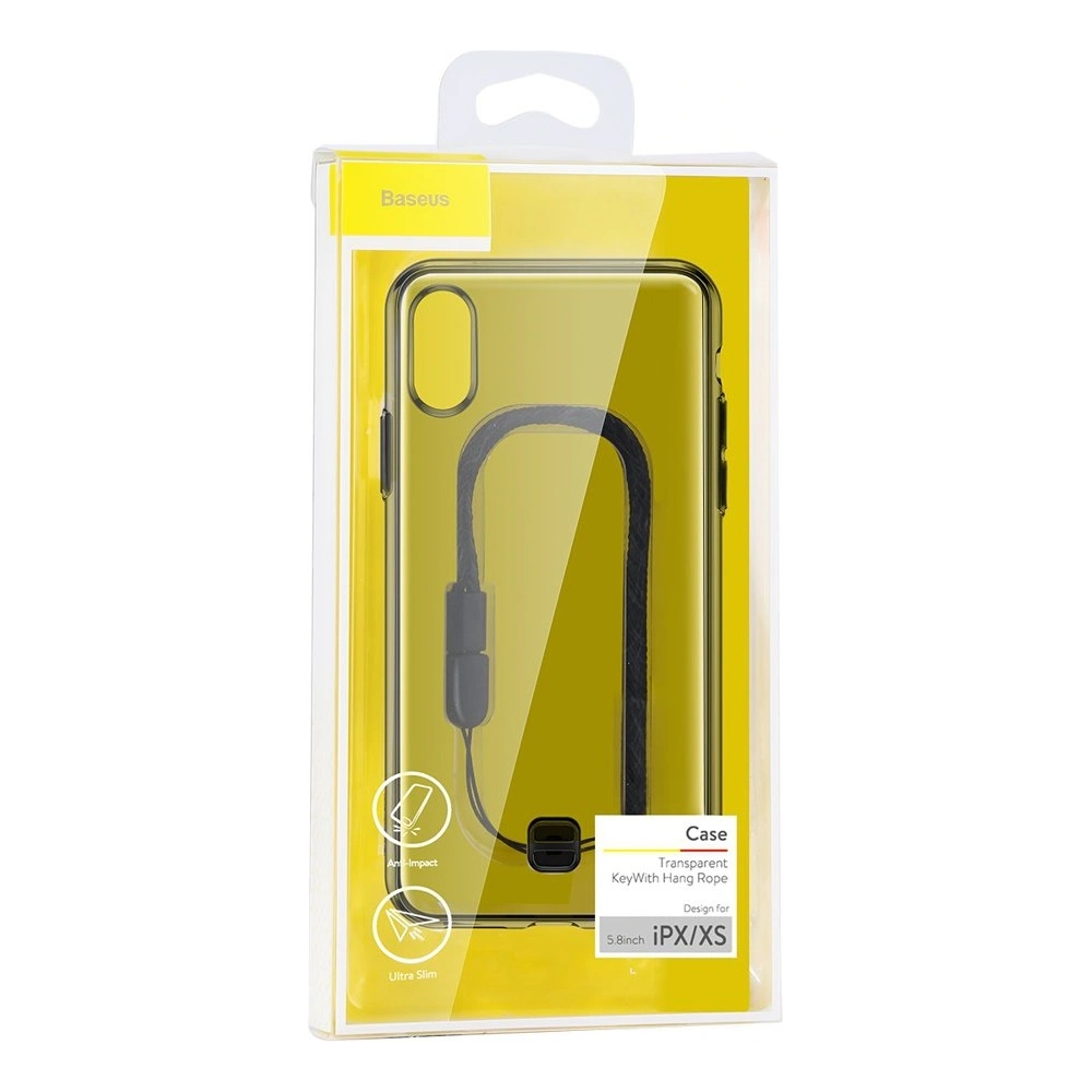 Hurtownia GSM - Baseus Transparent Key usztywnione etui z żelową ramką Apple iPhone XS Max czarny (WIAPIPH65-QA01) - BSU2330BLK - {ean13} - Hurt