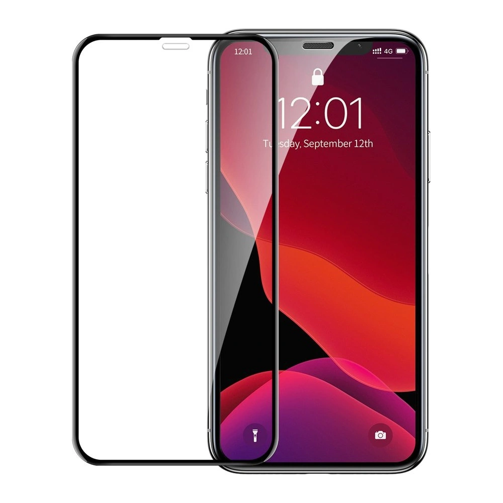 Hurtownia GSM - Baseus szkło hartowane na cały ekran Full Screen z ramką 0.23mm 9H Apple iPhone 11/XR + pozycjoner czarny (SGAPIPH61-APE01) - BSU2348BLK - {ean13} - Hurt