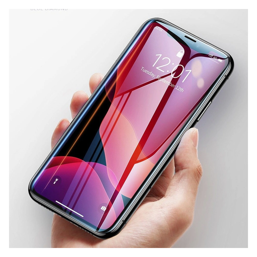 Hurtownia GSM - Baseus szkło hartowane na cały ekran Full Screen z ramką 0.23mm 9H Apple iPhone 11/XR + pozycjoner czarny (SGAPIPH61-APE01) - BSU2348BLK - {ean13} - Hurt