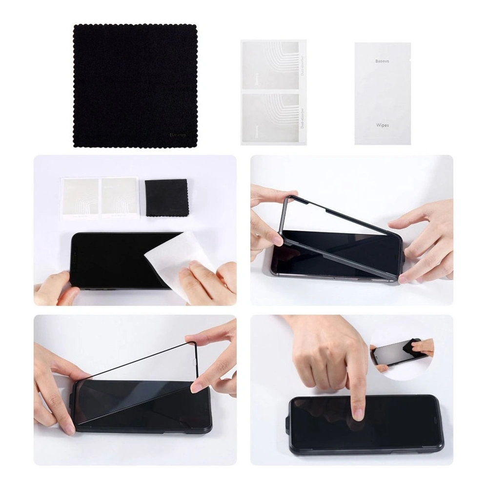 Hurtownia GSM - Baseus szkło hartowane na cały ekran Full Screen z ramką 0.23mm 9H Apple iPhone 11/XR + pozycjoner czarny (SGAPIPH61-APE01) - BSU2348BLK - {ean13} - Hurt
