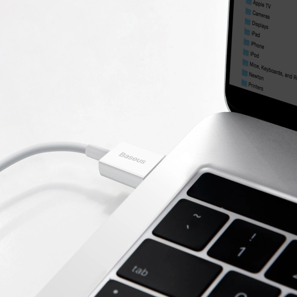 Hurtownia GSM - Kabel USB do USB-C Baseus Superior Series, 66W, 1m (biały) - BSU2368WHT - {ean13} - Hurt