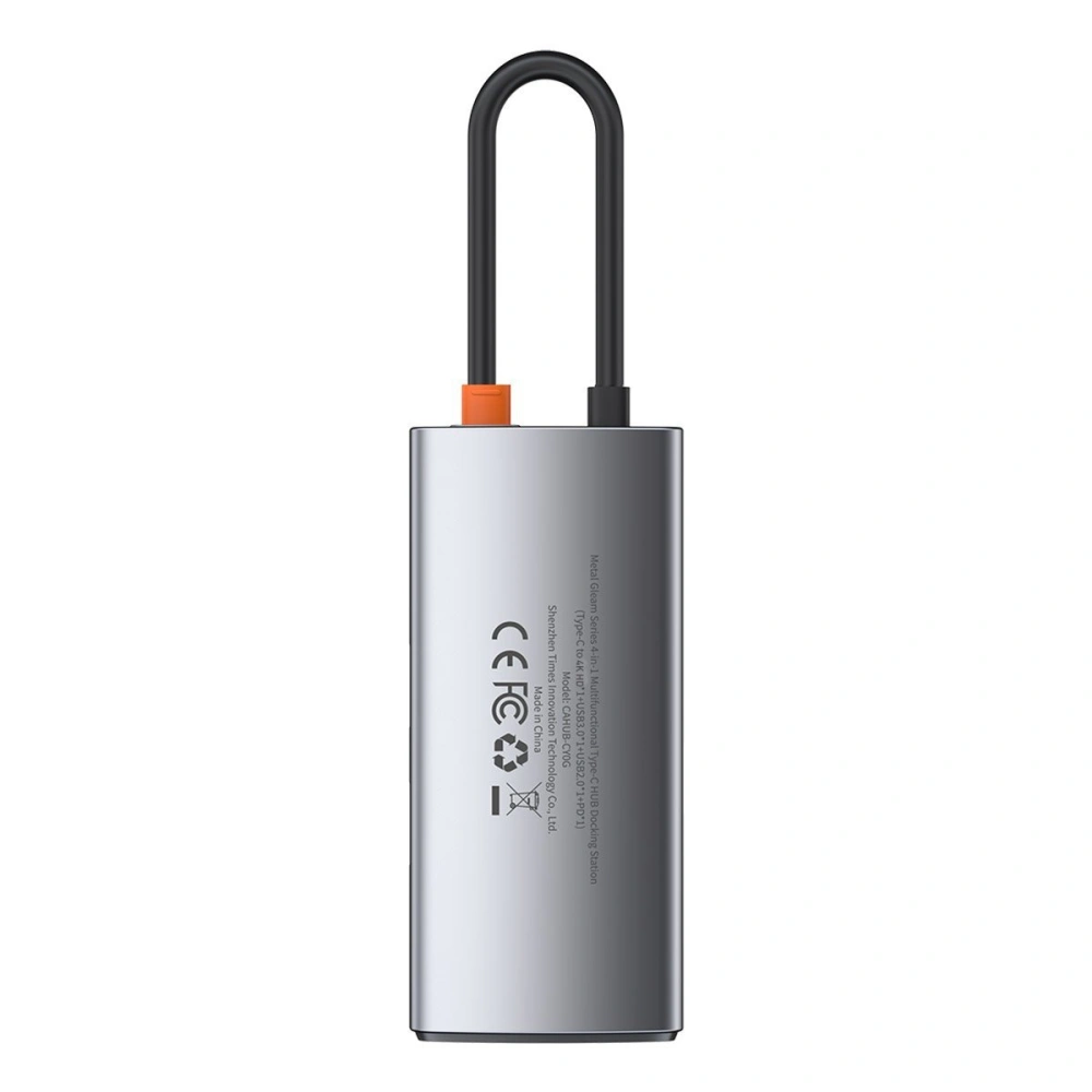Hurtownia GSM - Hub 4w1 Baseus Metal Gleam Series, USB-C do USB 3.0 + USB 2.0 + HDMI + USB-C PD - BSU2370 - {ean13} - Hurt