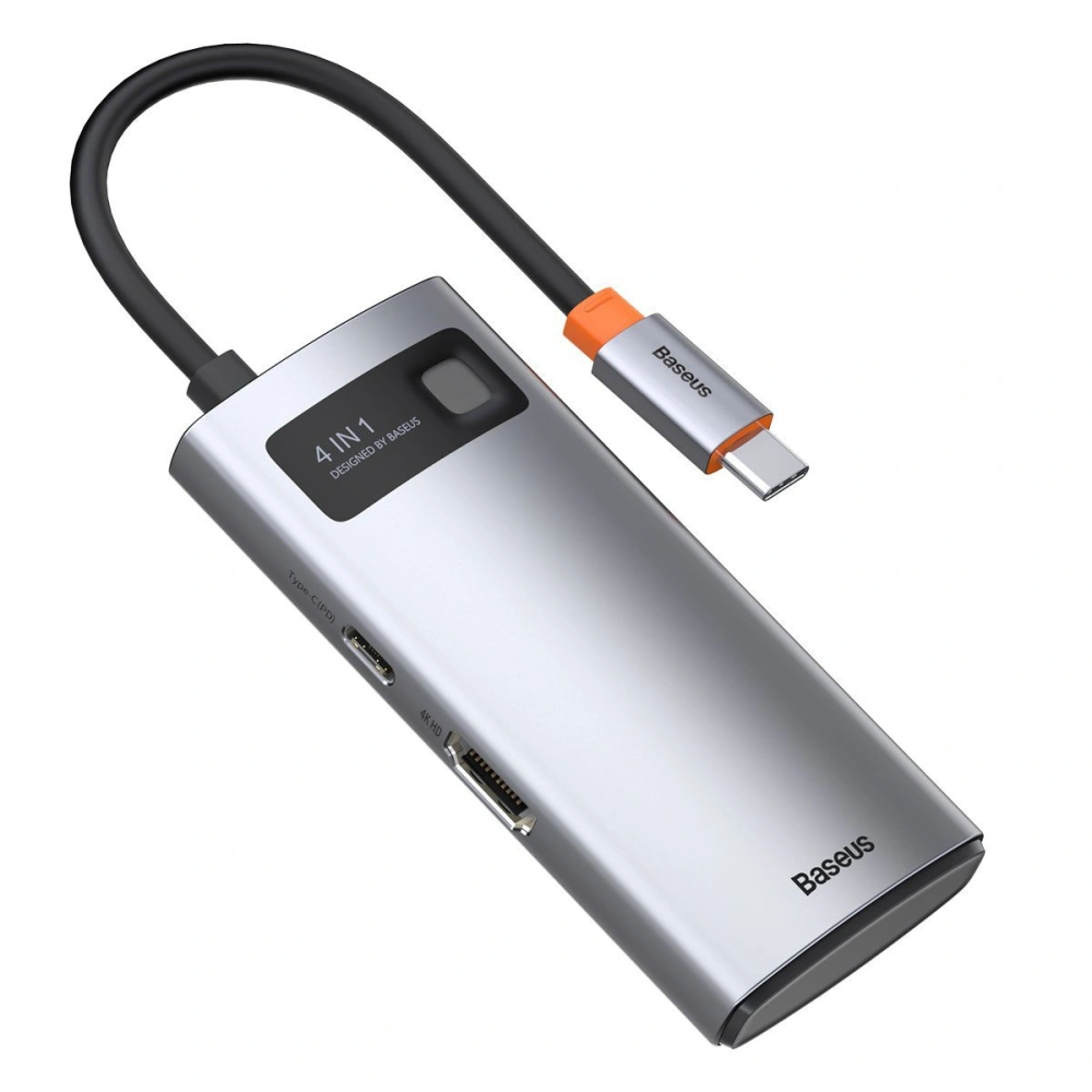 Hurtownia GSM - Hub 4w1 Baseus Metal Gleam Series, USB-C do USB 3.0 + USB 2.0 + HDMI + USB-C PD - BSU2370 - {ean13} - Hurt