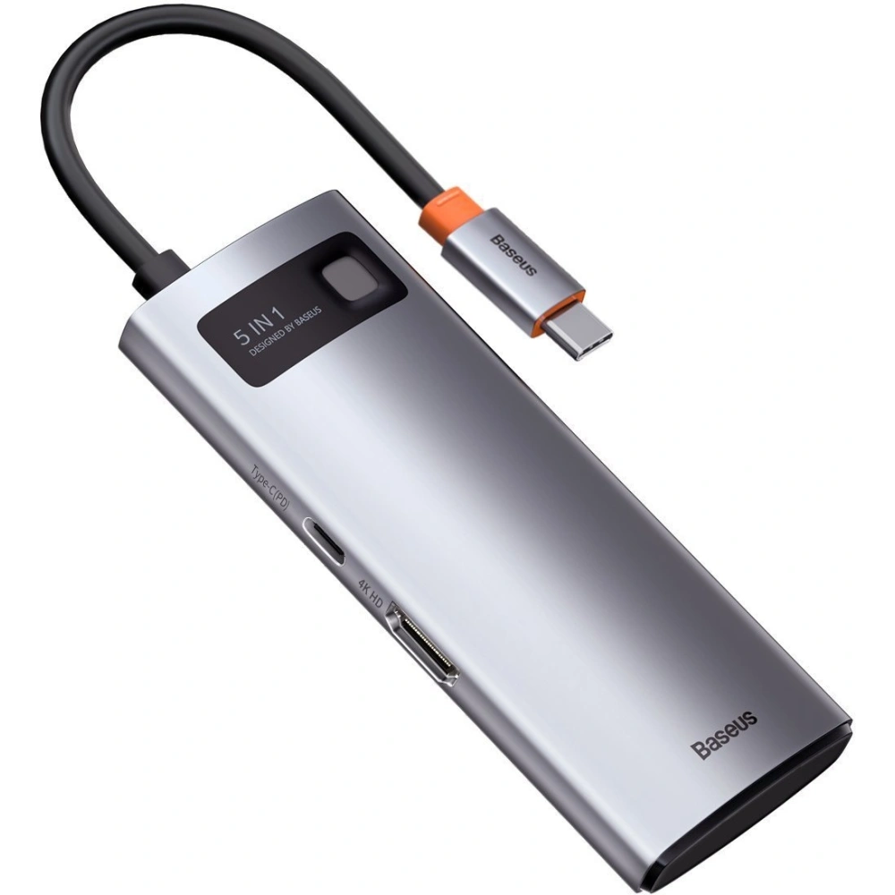 Hurtownia GSM - Hub 5w1 Baseus Metal Gleam Series, USB-C do 3x USB 3.0 + HDMI + USB-C PD - BSU2371 - {ean13} - Hurt