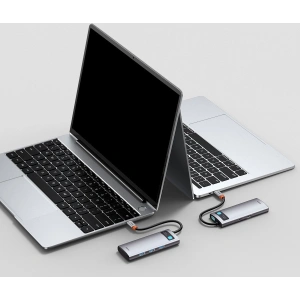 Hub 5w1 Baseus Metal Gleam Series, USB-C do 3x USB 3.0 + HDMI + USB-C PD
