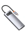 Hurtownia GSM - Hub 6w1 Baseus Metal Gleam Series, USB-C do 3x USB 3.0 + HDMI + USB-C PD + Ethernet RJ45 - BSU2372 - {ean13} - Hurt