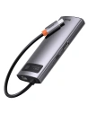 Hurtownia GSM - Hub 6w1 Baseus Metal Gleam Series, USB-C do 3x USB 3.0 + HDMI + USB-C PD + Ethernet RJ45 - BSU2372 - {ean13} - Hurt