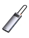 Hurtownia GSM - Hub 6w1 Baseus Metal Gleam Series, USB-C do 3x USB 3.0 + HDMI + USB-C PD + Ethernet RJ45 - BSU2372 - {ean13} - Hurt