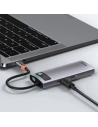 Hurtownia GSM - Hub 6w1 Baseus Metal Gleam Series, USB-C do 3x USB 3.0 + HDMI + USB-C PD + Ethernet RJ45 - BSU2372 - {ean13} - Hurt