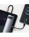 Hurtownia GSM - Hub 8w1 Baseus Metal Gleam Series, USB-C na 3x USB 3.0 + HDMI + USB-C PD + Ethernet RJ45 + microSD/SD - BSU2373 - {ean13} - Hurt