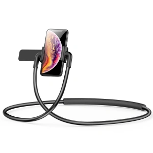 Hurtownia GSM - Uchwyt Baseus Neck-Mounted Lazy Bracket na szyję, do telefonów i tabletów 4-10" (czarny) - BSU2374BLK - {ean13} - Hurt