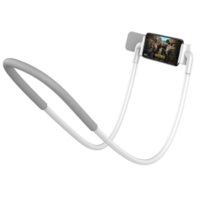 Hurtownia GSM - Uchwyt Baseus Neck-Mounted Lazy Bracket na szyję, do telefonów i tabletów 4-10" (biały) - BSU2375WHT - {ean13} - Hurt