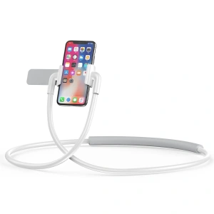 Hurtownia GSM - Uchwyt Baseus Neck-Mounted Lazy Bracket na szyję, do telefonów i tabletów 4-10" (biały) - BSU2375WHT - {ean13} - Hurt