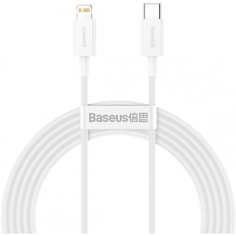 Baseus Distributor - 6953156205369 - BSU2378WHT - Baseus Superior Series Cable USB-C to Lightning, 20W, PD, 2m (white) - B2B homescreen