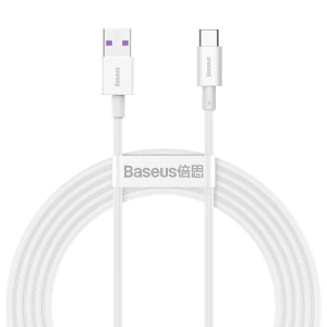 Kabel USB do USB-C Baseus Superior Series, 66W, 2m (bílý)