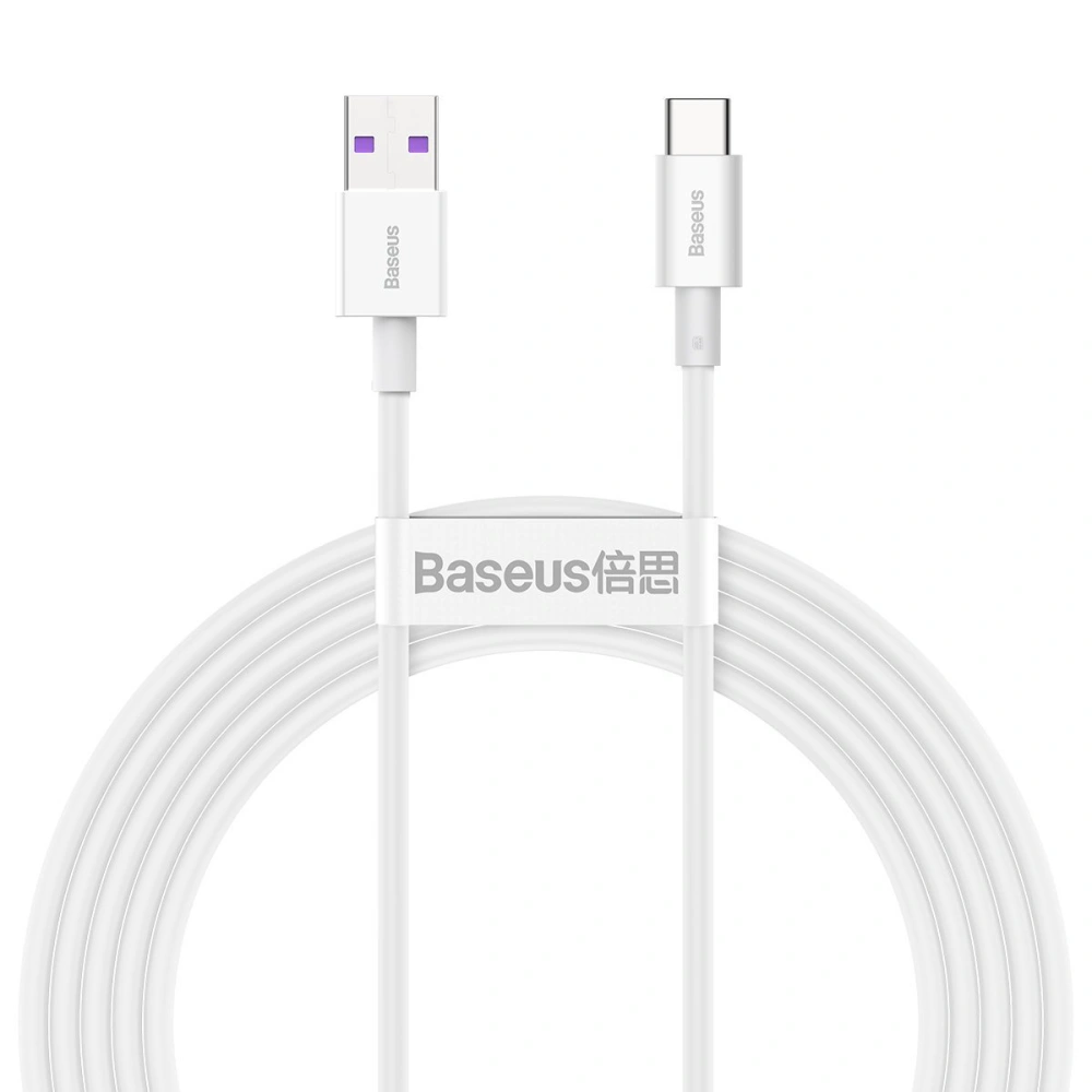 Hurtownia GSM - Kabel USB do USB-C Baseus Superior Series, 66W, 2m (bílý) - BSU2380WHT - {ean13} - Hurt