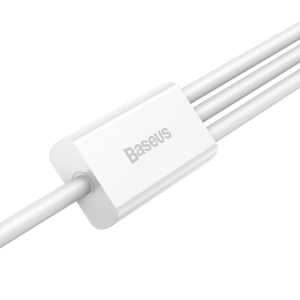 Hurtownia GSM - Kabel USB 3w1 Baseus Superior Series, USB do micro USB / USB-C / Lightning, 3.5A, 1.2m (biały) - BSU2381WHT - {ean13} - Hurt