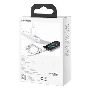 Hurtownia GSM - Kabel USB do USB-C Baseus Superior Series, 66W, 2m (biały) - BSU2380WHT - {ean13} - Hurt