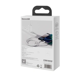 Hurtownia GSM - Kabel USB 3w1 Baseus Superior Series, USB do micro USB / USB-C / Lightning, 3.5A, 1.2m (biały) - BSU2381WHT - {ean13} - Hurt