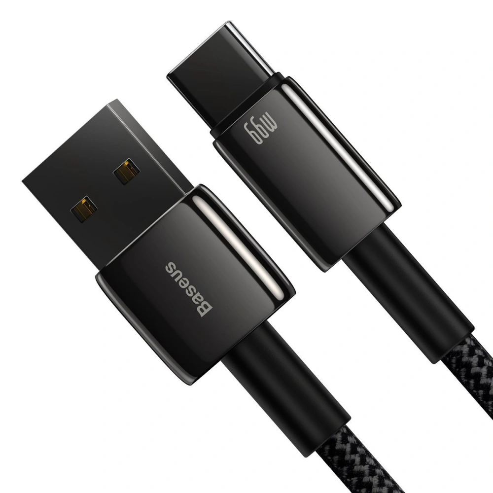 Hurtownia GSM - Kabel USB do USB-C Baseus Tungsten Gold, 66W, 1m (czarny) - BSU2382BLK - {ean13} - Hurt