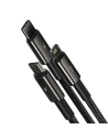Wholesale USB cable 3in1 Baseus Tungsten Gold, USB to micro USB / USB-C / Lightning, 3.5A, 1.5m (black) - BSU2383BLK - {ean13} - Hurt