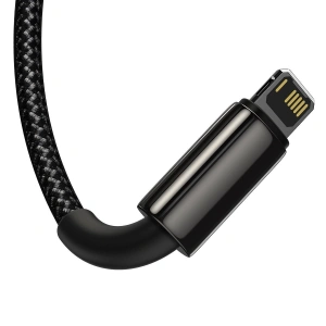 Hurtownia GSM - Kabel USB 3w1 Baseus Tungsten Gold, USB do micro USB / USB-C / Lightning, 3.5A, 1.5m (czarny) - BSU2383BLK - {ean13} - Hurt