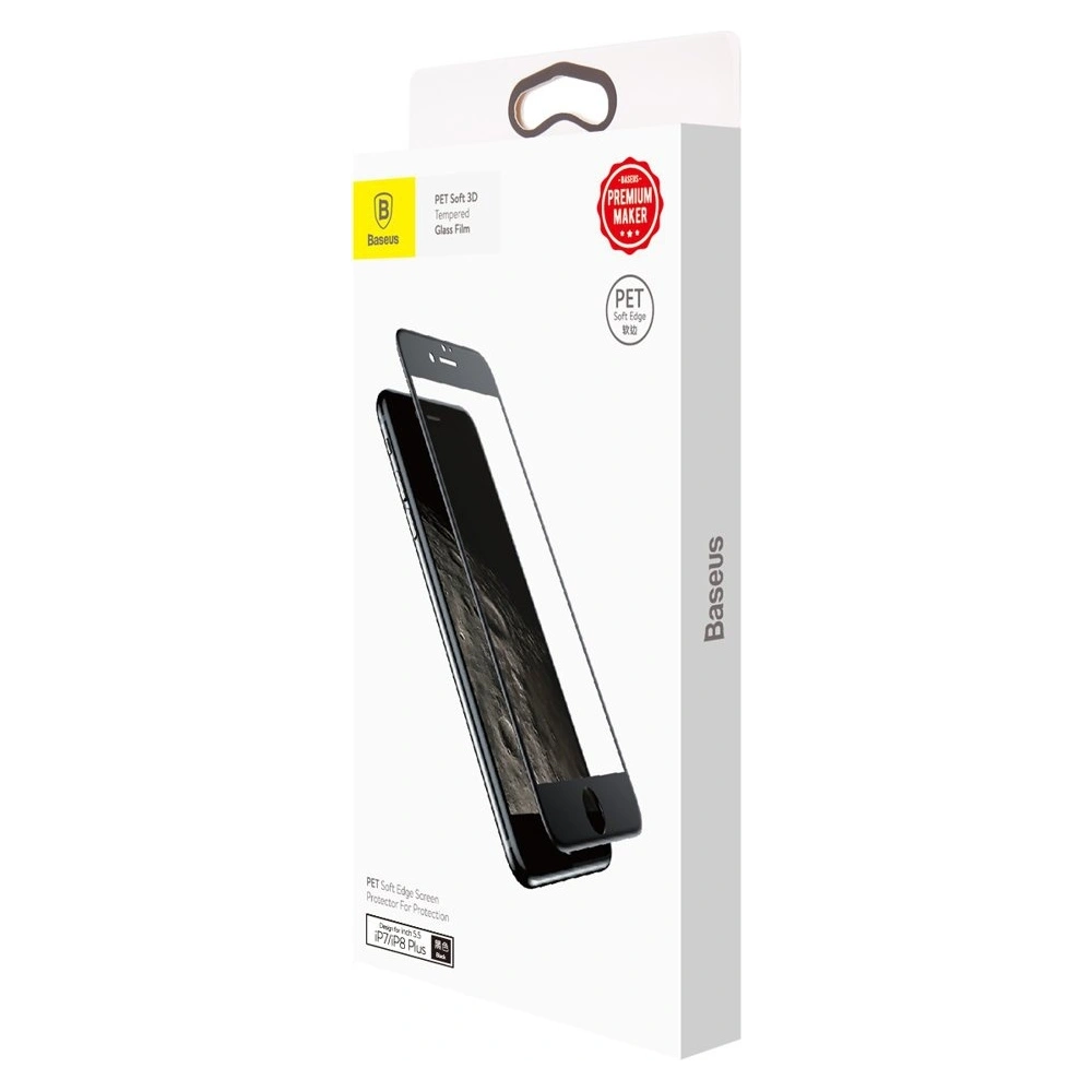 Hurtownia GSM - Tvrzené sklo Baseus Full Screen 0.23mm Apple iPhone 8/7 Plus černé - BSU2388BLK - {ean13} - Hurt