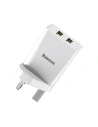 Baseus síťová nabíječka 2x USB 2.1A 10,5W (UK zásuvka) bílá (CCFS-S02)