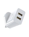 Wholesale Baseus wall charger UK adapter 2x USB 2.1A 10,5W white (CCFS-S02) - BSU2401WHT - {ean13} - Hurt