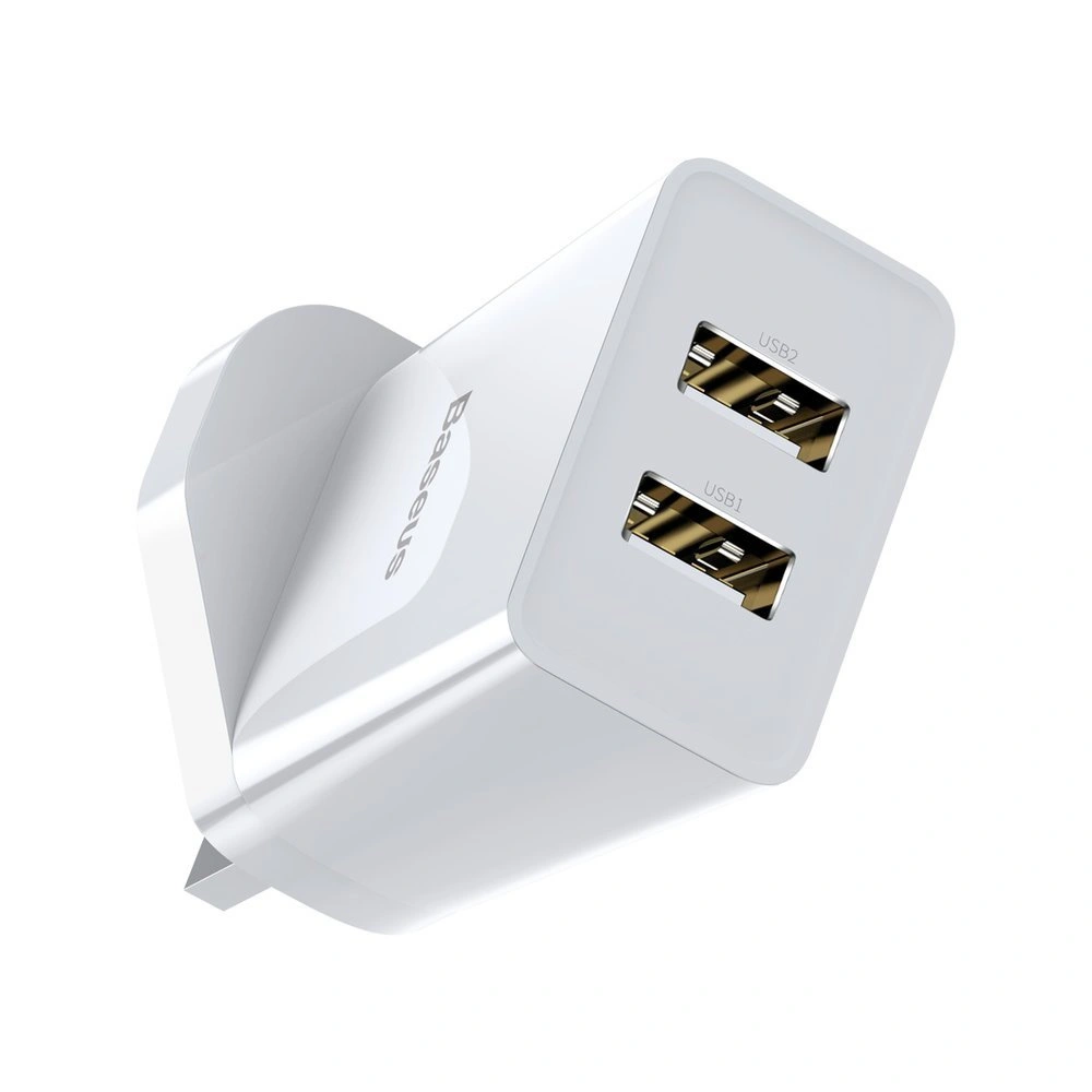 Hurtownia GSM - Baseus ładowarka sieciowa 2x USB 2.1A 10,5W (wtyczka UK) biały (CCFS-S02) - BSU2401WHT - {ean13} - Hurt