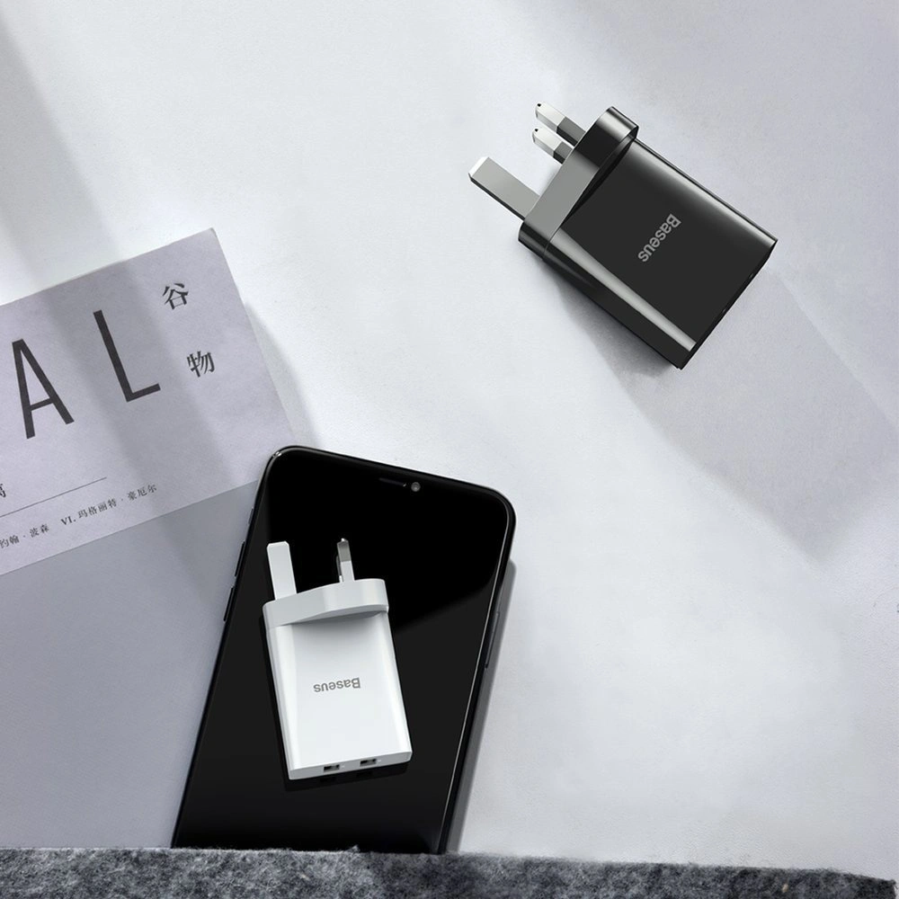 Hurtownia GSM - Baseus síťová nabíječka 2x USB 2.1A 10,5W (UK zásuvka) bílá (CCFS-S02) - BSU2401WHT - {ean13} - Hurt