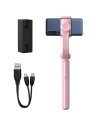 Baseus selfie stick teleskopowy rozsuwany kijek do selfie statyw z pilotem Bluetooth różowy (SULH-04)