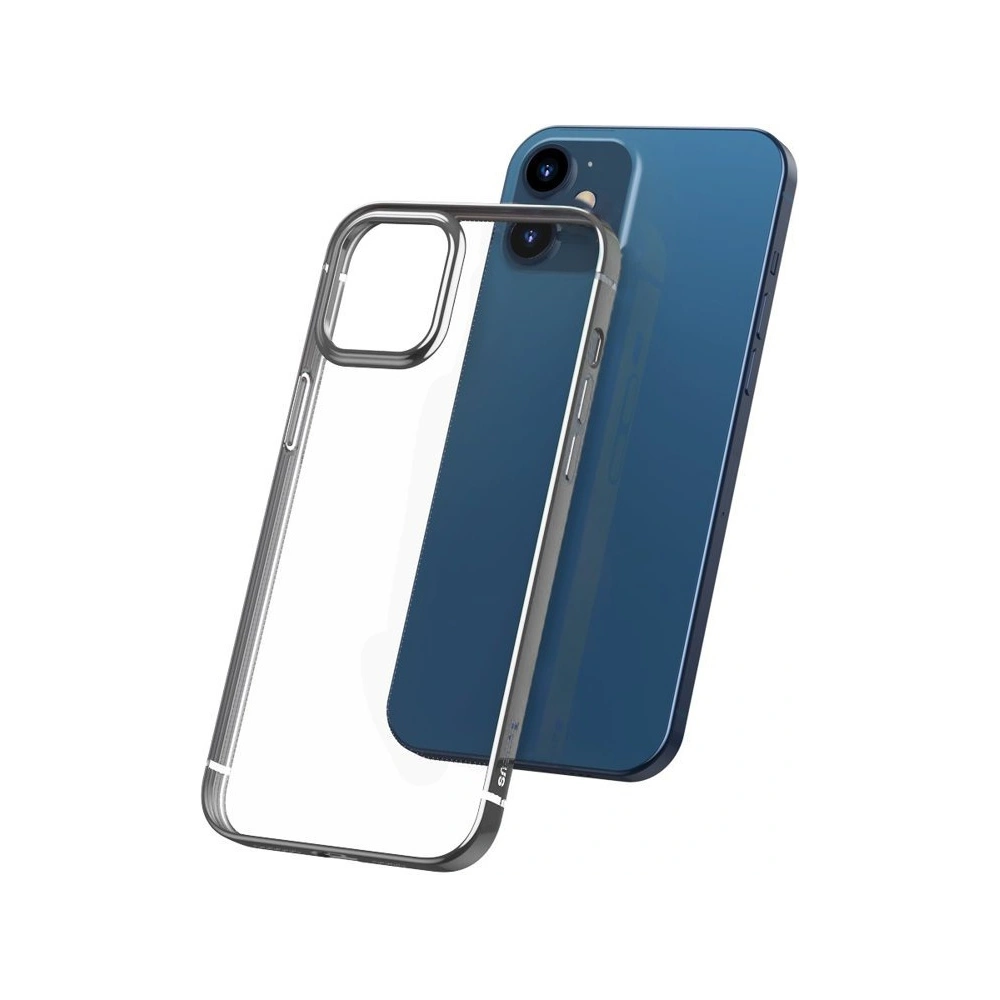 Wholesale Baseus Shining Case Flexible gel case with a shiny metallic frame iPhone 12 mini Moonlight silver (ARAPIPH54N-MD0S) - BSU2465SLV - {ean13} - Hurt
