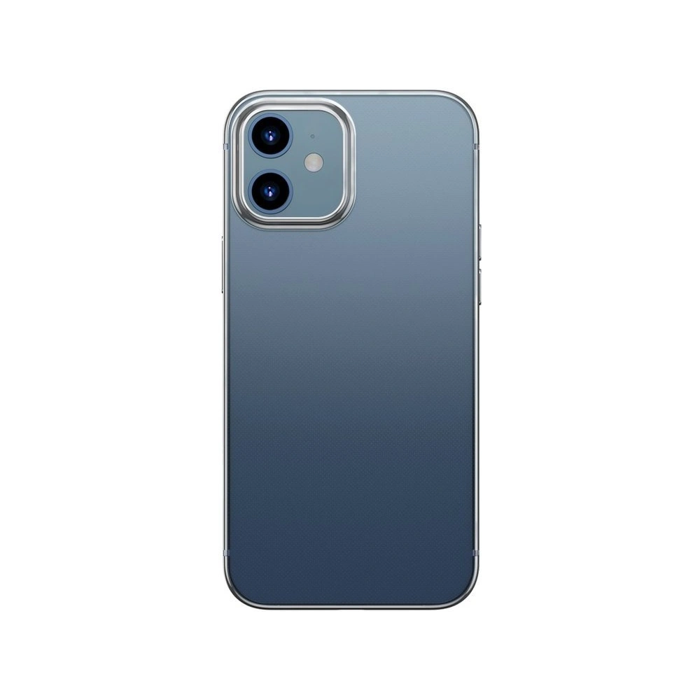 Wholesale Baseus Shining Case Flexible gel case with a shiny metallic frame iPhone 12 mini Moonlight silver (ARAPIPH54N-MD0S) - BSU2465SLV - {ean13} - Hurt