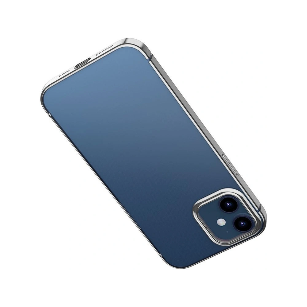 Hurtownia GSM - Baseus Shining Case Elastické gelové pouzdro s metalickou lesklou hranou Apple iPhone 12 mini Stříbrná (ARAPIPH54N-MD0S) - BSU2465SLV - {ean13} - Hurt