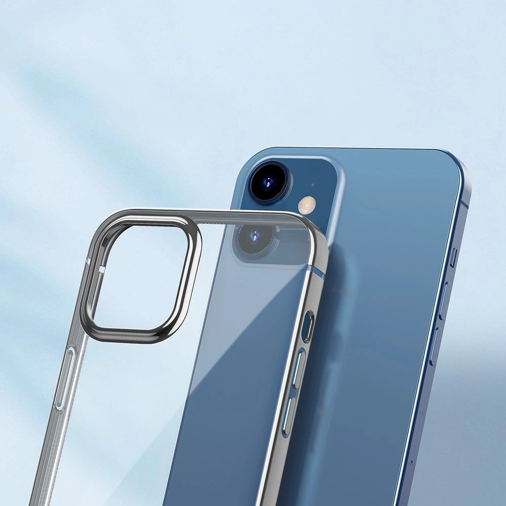 Hurtownia GSM - Baseus Shining Case Elastyczne żelowe etui z metaliczną błyszczącą ramką Apple iPhone 12 mini Srebrny (ARAPIPH54N-MD0S) - BSU2465SLV - {ean13} - Hurt