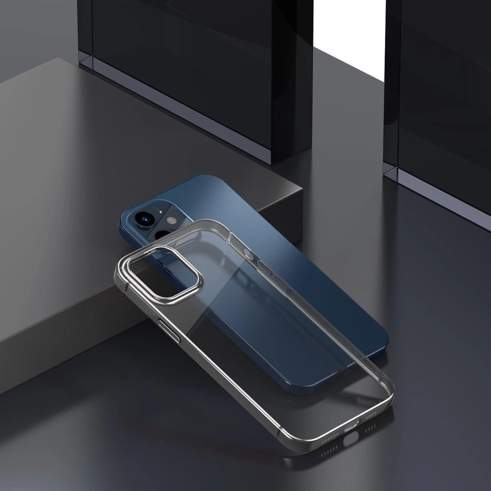 Hurtownia GSM - Baseus Shining Case Elastyczne żelowe etui z metaliczną błyszczącą ramką Apple iPhone 12 mini Srebrny (ARAPIPH54N-MD0S) - BSU2465SLV - {ean13} - Hurt