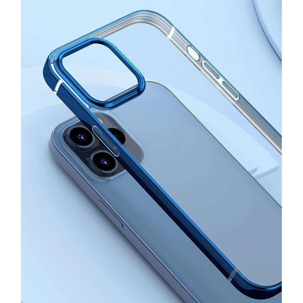 Wholesale Baseus Shining Case Flexible gel case with a shiny metallic frame iPhone 12 mini Moonlight silver (ARAPIPH54N-MD0S) - BSU2465SLV - {ean13} - Hurt