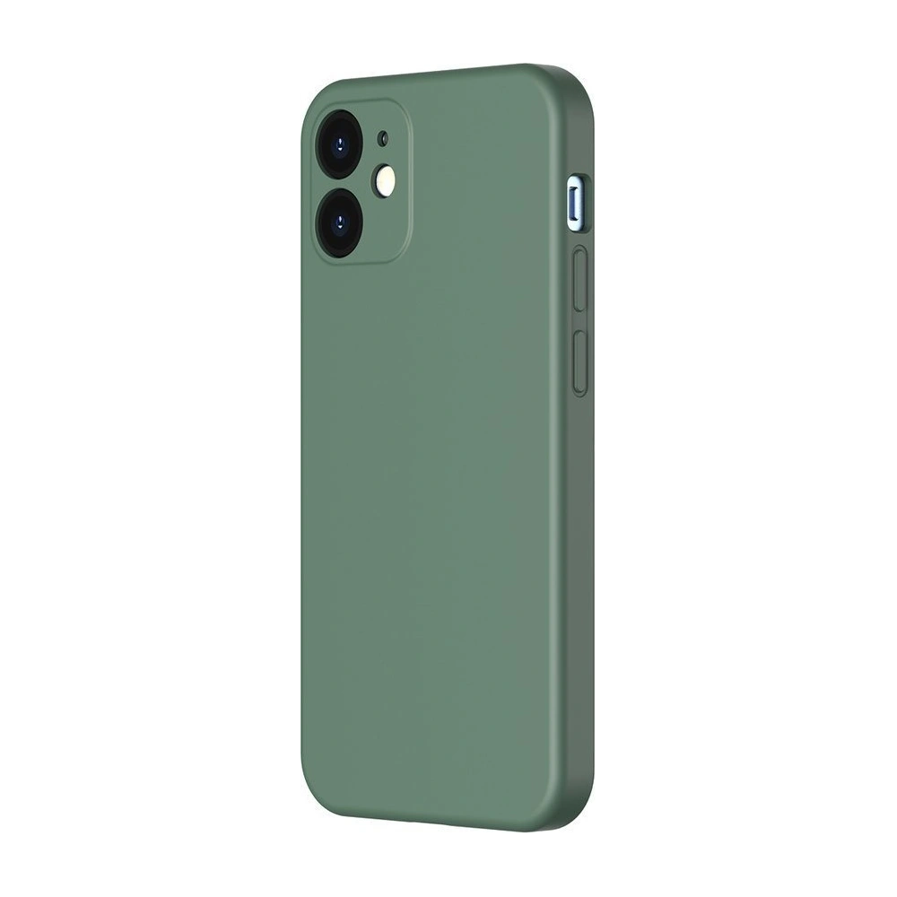 Hurtownia GSM - Baseus Liquid Silica Gel Case Elastyczne żelowe etui Apple iPhone 12 mini Ciemnozielony (WIAPIPH54N-YT6A) - BSU2472GRN - {ean13} - Hurt