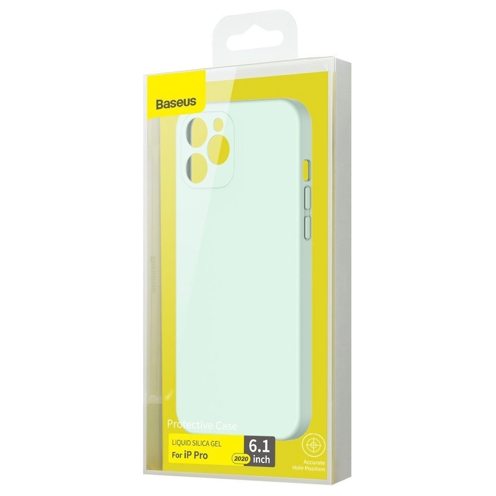 Hurtownia GSM - Baseus Liquid Silica Gel Case Elastické gelové pouzdro Apple iPhone 12 Pro Mentolové (WIAPIPH61P-YT6B) - BSU2478MNT - {ean13} - Hurt