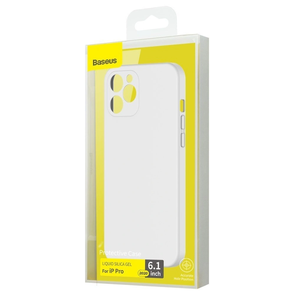 Hurtownia GSM - Baseus Liquid Silica Gel Case Elastyczne żelowe etui Apple iPhone 12 Pro Biały (WIAPIPH61P-YT02) - BSU2479WHT - {ean13} - Hurt
