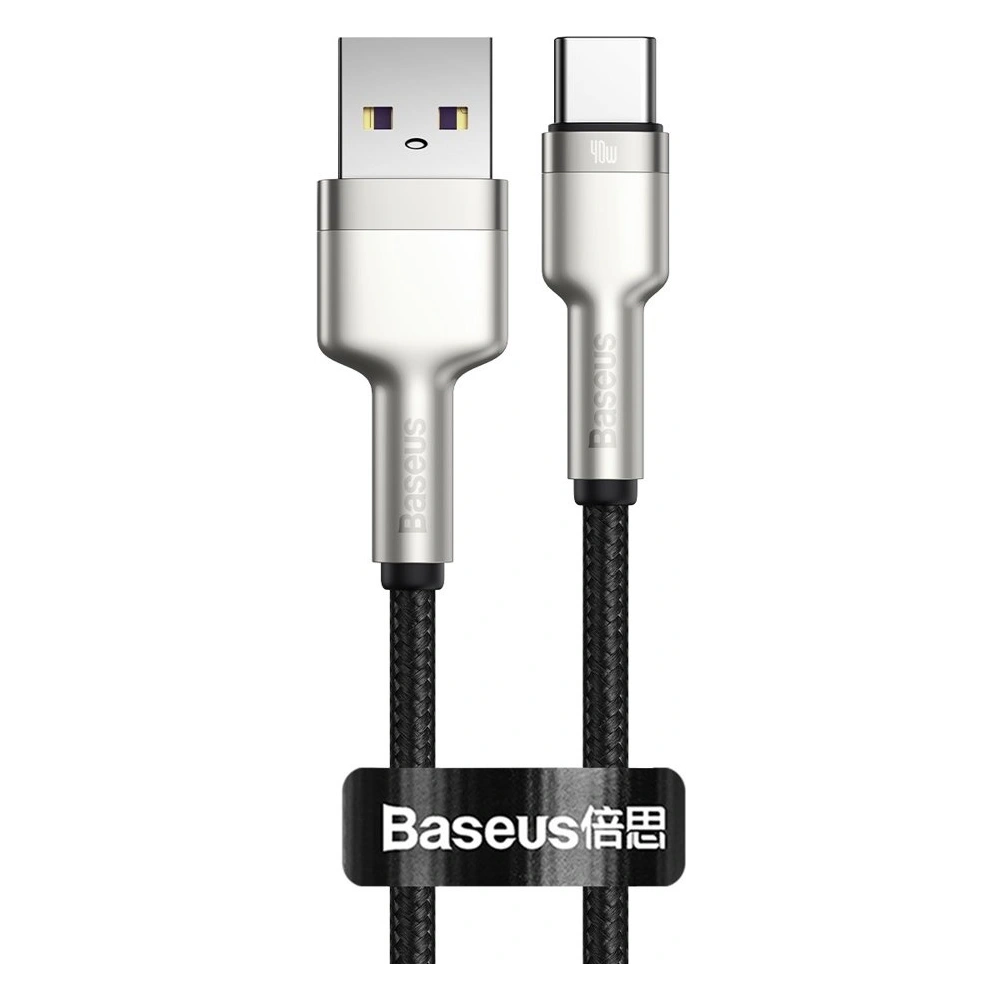 Wholesale Baseus Cafule Series Metal Data USB - USB Typ C 40 W cable (10 V / 4 A) SCP (Huawei SuperCharge Protocol) 0,25 m silver (CATJK-0 - BSU2527SLV - {ean13} - Hurt