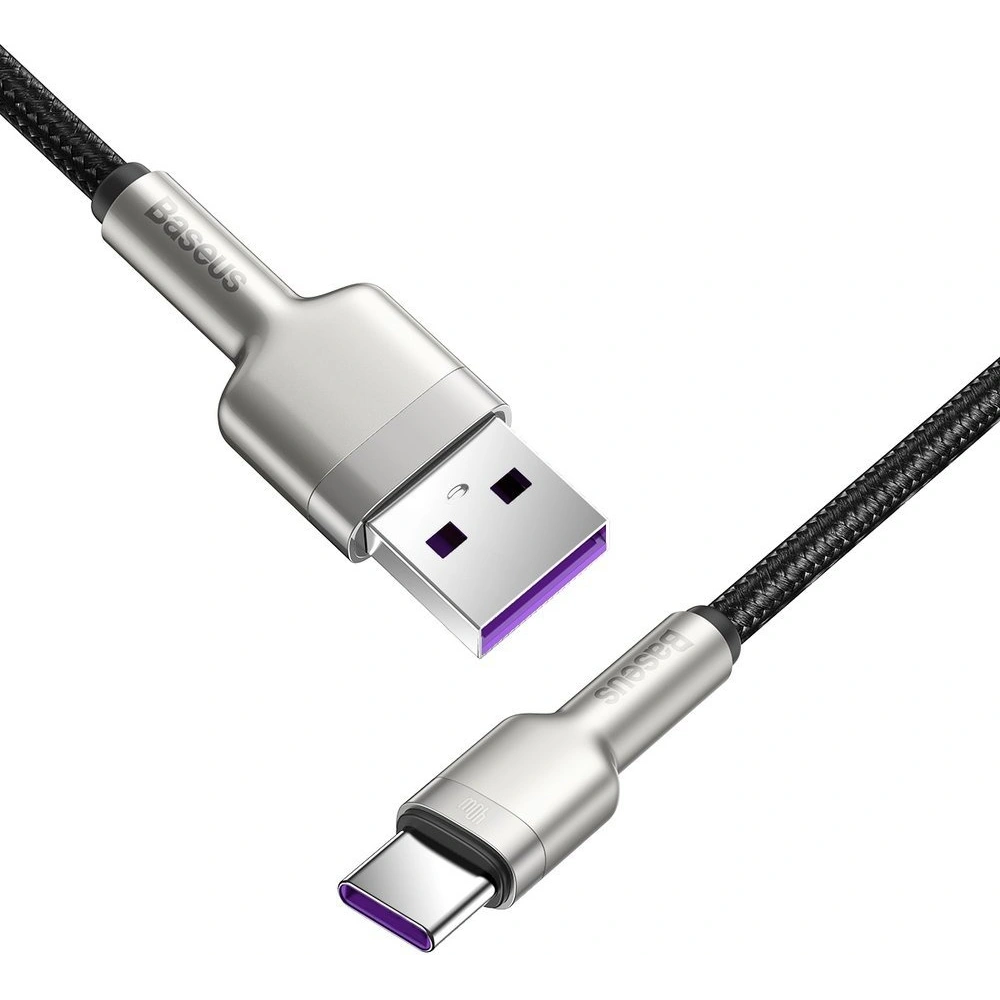 Hurtownia GSM - Baseus Cafule Metal Data kabel USB - USB Typ C 40 W (10 V / 4 A) SCP (Huawei SuperCharge Protocol) 0,25 m srebrny (CATJK-01) - BSU2527SLV - {ean13} - Hurt
