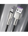 Hurtownia GSM - Baseus Cafule Metal Data kabel USB - USB Typ C 40 W (10 V / 4 A) SCP (Huawei SuperCharge Protocol) 0,25 m stříbrný (CATJK-01) - BSU2527SLV - {ean13} - Hurt